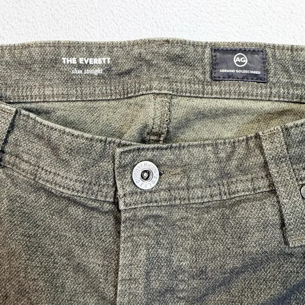 AG Adriano Goldschmied The Everett Jeans Mens 36x30* Green Slim Straight Stretch